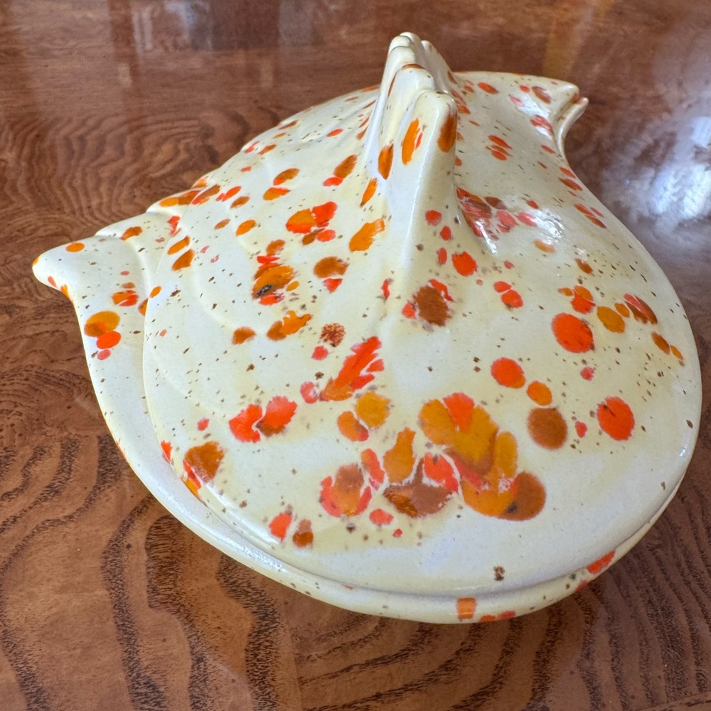 Splatterware Ceramic Dish with Lid - Picture 6 of 11